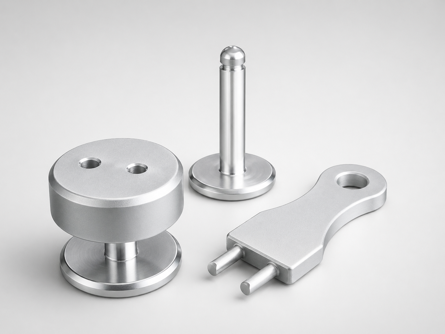 Steckschloss kurzer Schaft in Silber - schräg Ansicht