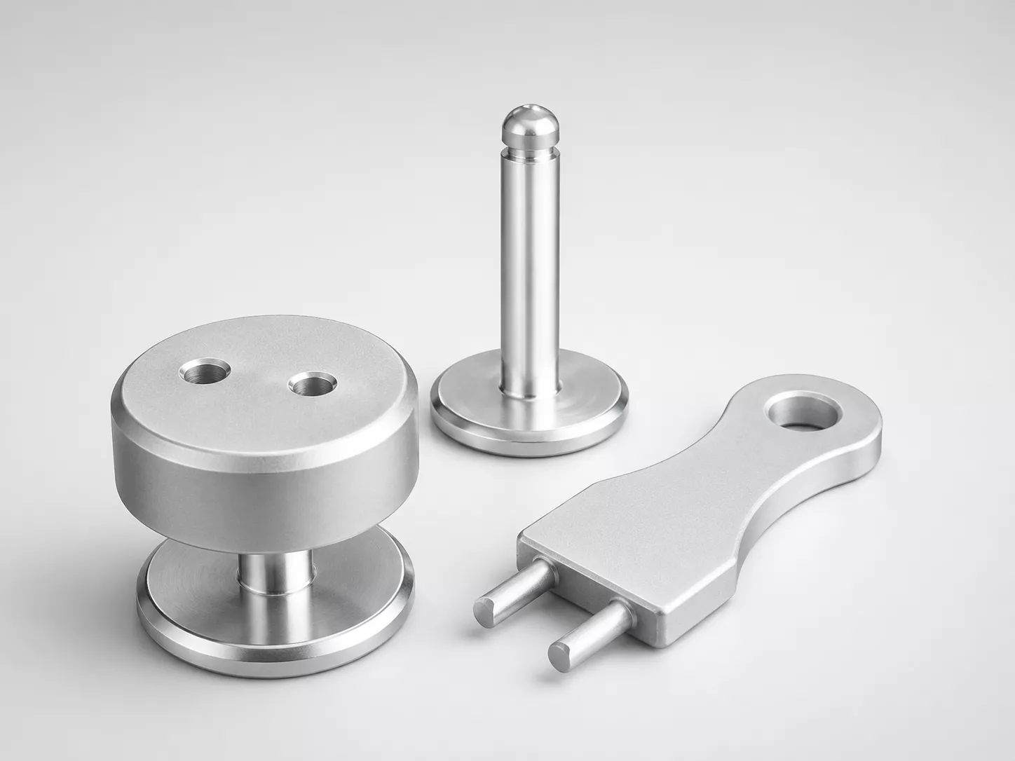 Steckschloss kurzer Schaft in Silber - schräg Ansicht