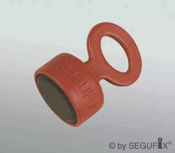 Segufix Magnetschlüssel rot - schräg Ansicht